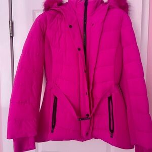 Michael Kors Fuchsia Puffer Jacket